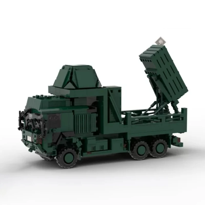 Military Air Defense Truck Model MOC Building Bricks War Equipment Modular Technology Gifts Holiday Assemble Toy Suit Ideal Gift