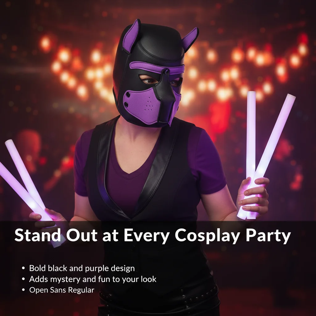 XL 사이즈 PU 신형 대형 개 머리장식 풀페이스 페티시 강아지 코스프레 마스크 후드 남녀 공용 할로윈 파티 섹시 코스튬