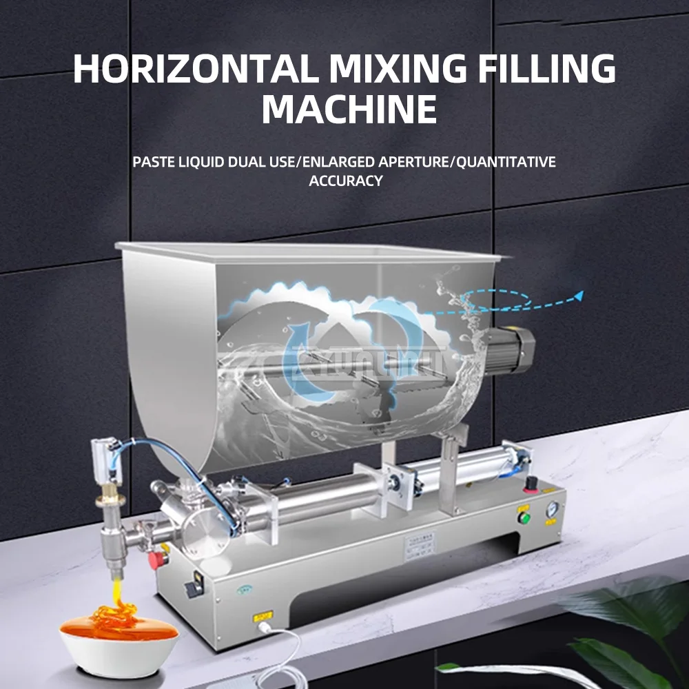 Horizontal Paste Filling Machine 500ml Honey Sauce Filling Machine Machinery Slurry Mixing Equipment