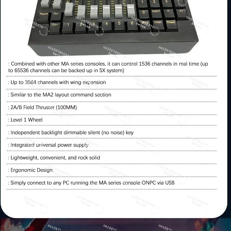 MA2 Mini Command Wing Console DMX512 Stage Lighting Controller for Professional DJ Party Shows
