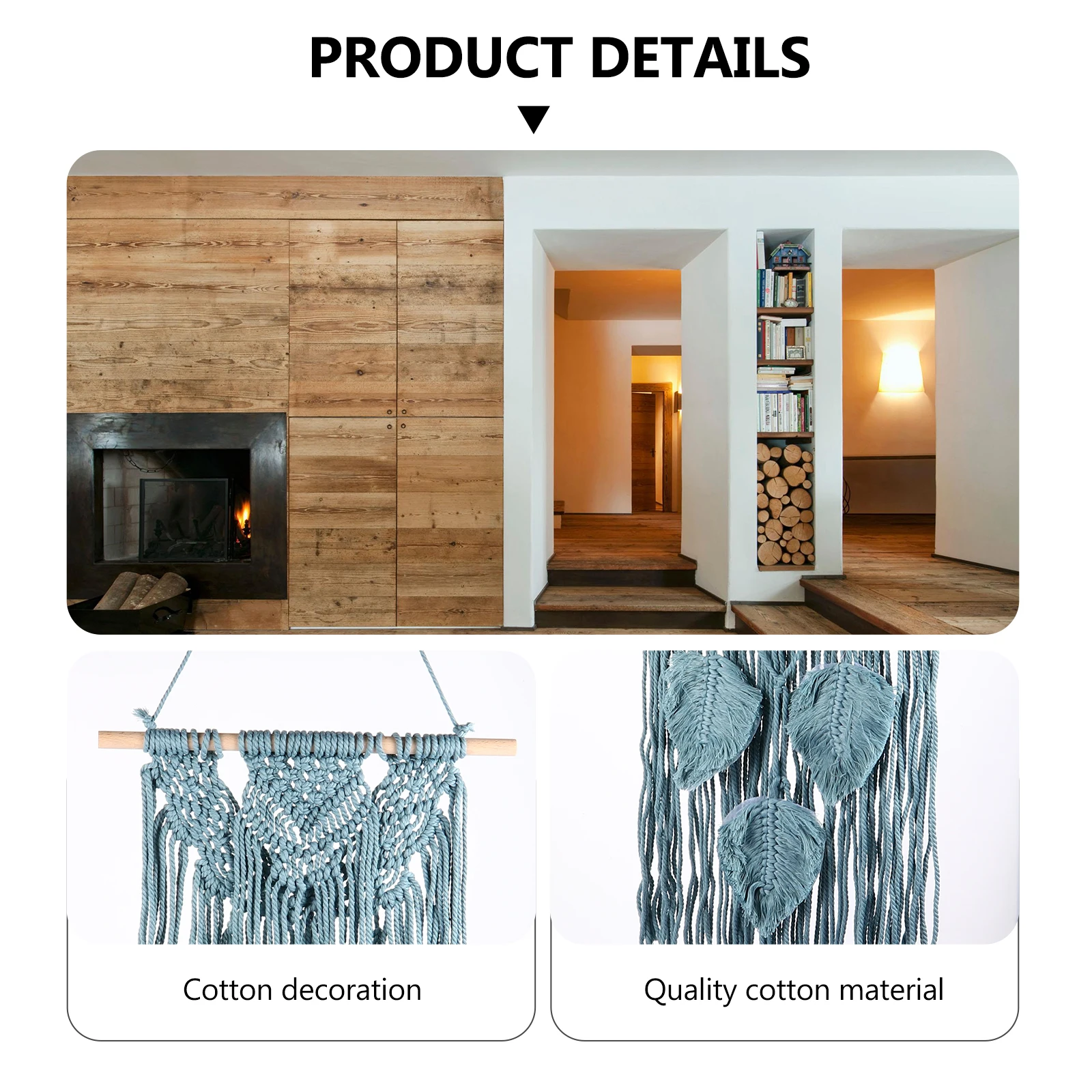 

Macrame Wall Hanging Leaf Hanger Bohemian Decor Hand Woven Tapestry Art Christmas Decorations