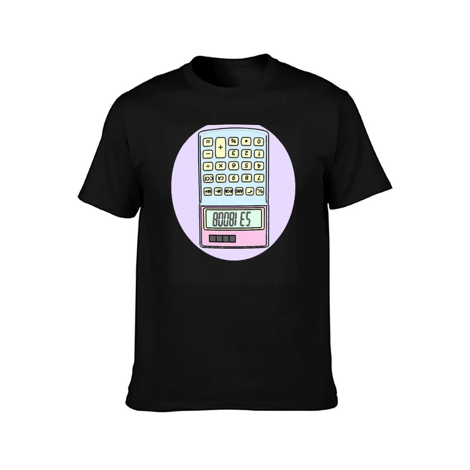 Pastel Calculator Boobs T-Shirt Outdoor Working T-Shirt