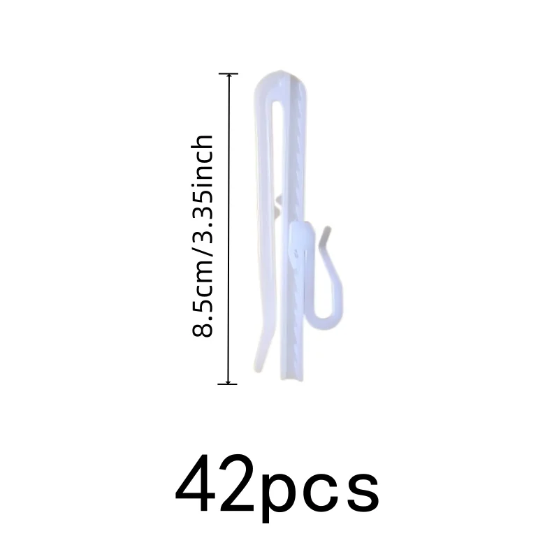 42 pcs 8.5cm Height Adjustable Drapery Pins with No Drilling Required, Multipurpose, Versatile, Practical