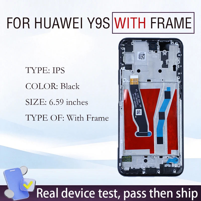6.59 "IPS LCD-scherm Voor Huawei Y9s P Smart Pro 2019 STK-L21 LX3 L22 Touch Screen Digitizer Vergadering Vervanging Hoge Kwaliteit
