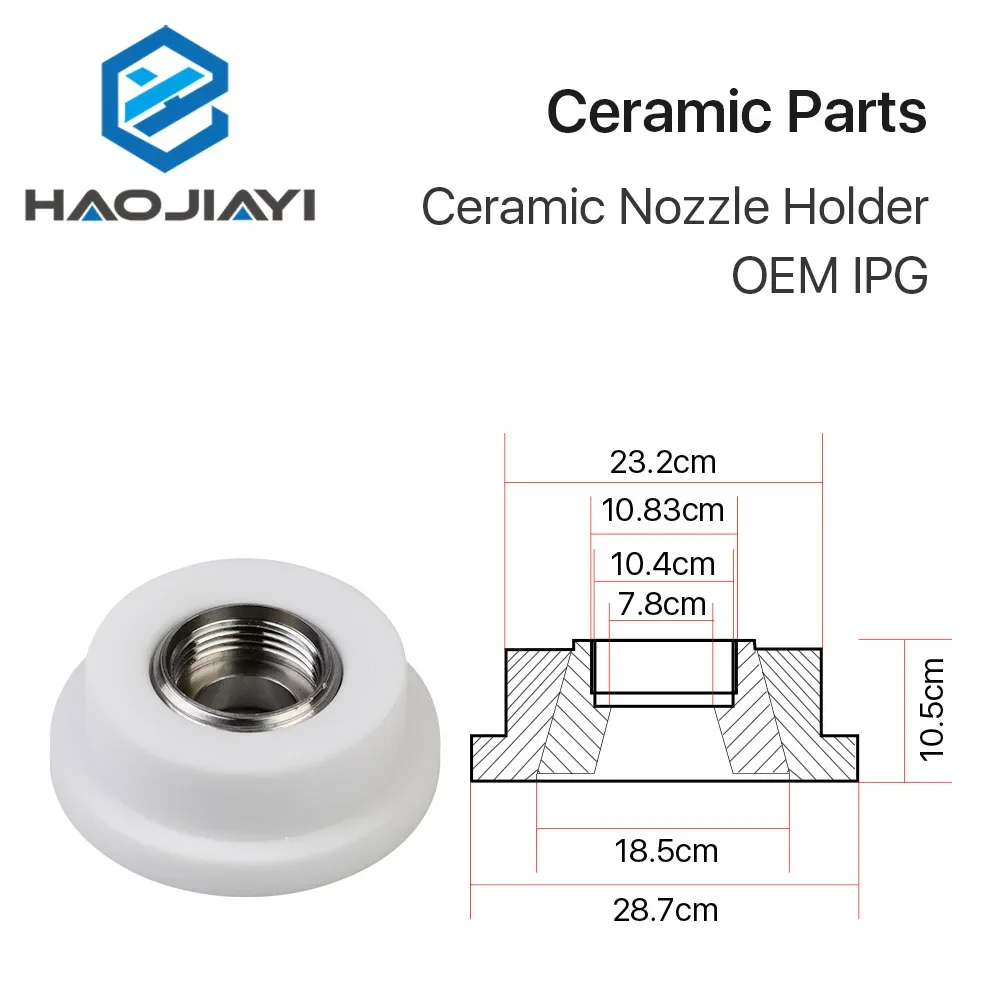 Keramik düsen halter Ø 28,7mm/23,2mm OEM IPG Düsen halter für Faserlaser-Schneidkopf