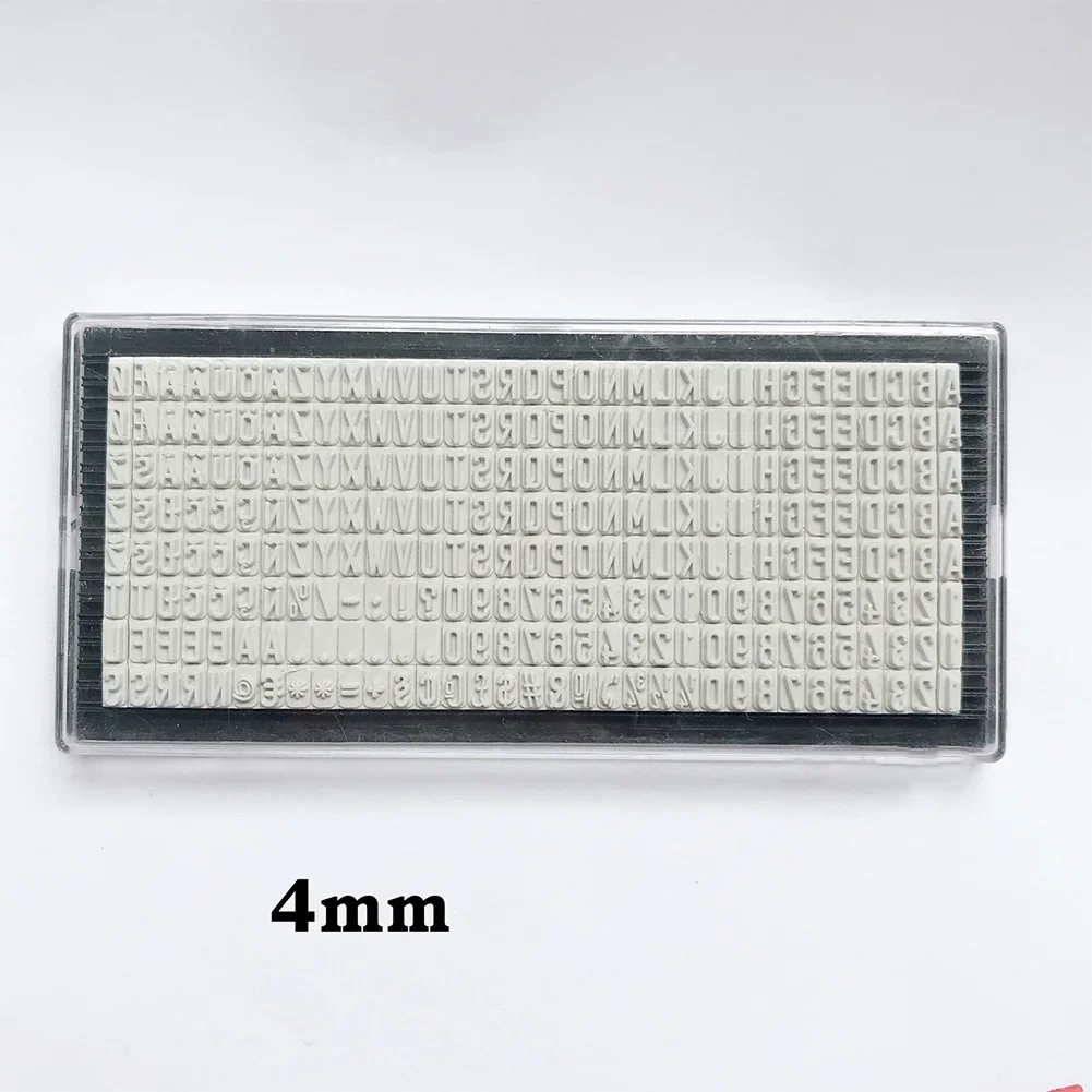 1PC 3/4/6.4mm Type Stamp ABS Plastic Reusable Digital Letter Stamp For DIY Rubber Scrabble Board Office Accessory