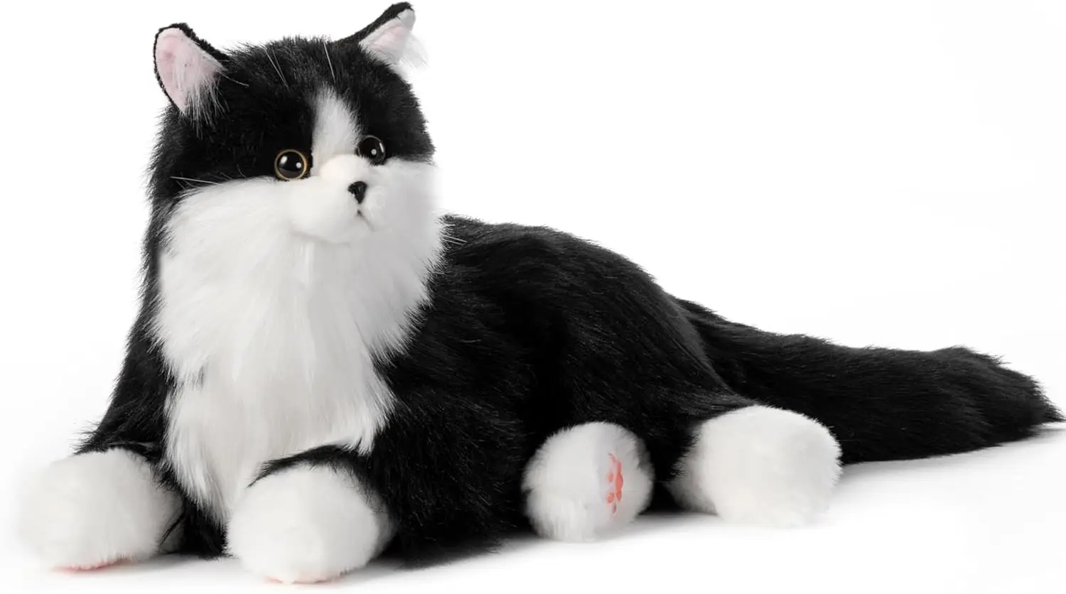 

Interactive Companion Robot Cat Plush Toy with Voice, Heartbeat & Purring, Weighted Stuffed Animal for Comfort