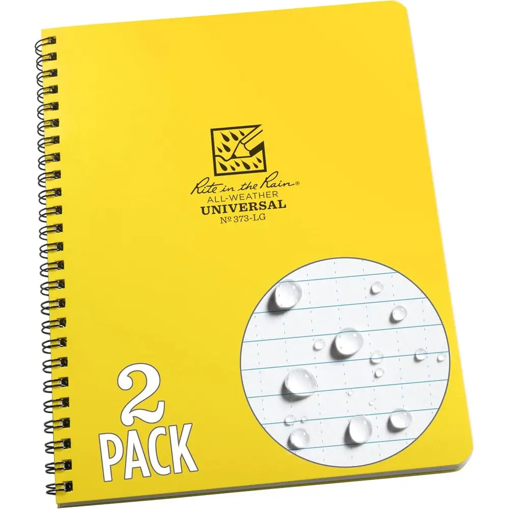 

Блокнот с боковой спиралью, 6,625 x 8,5 дюймов, желтая обложка, 2 шт. (№) 373-L2)