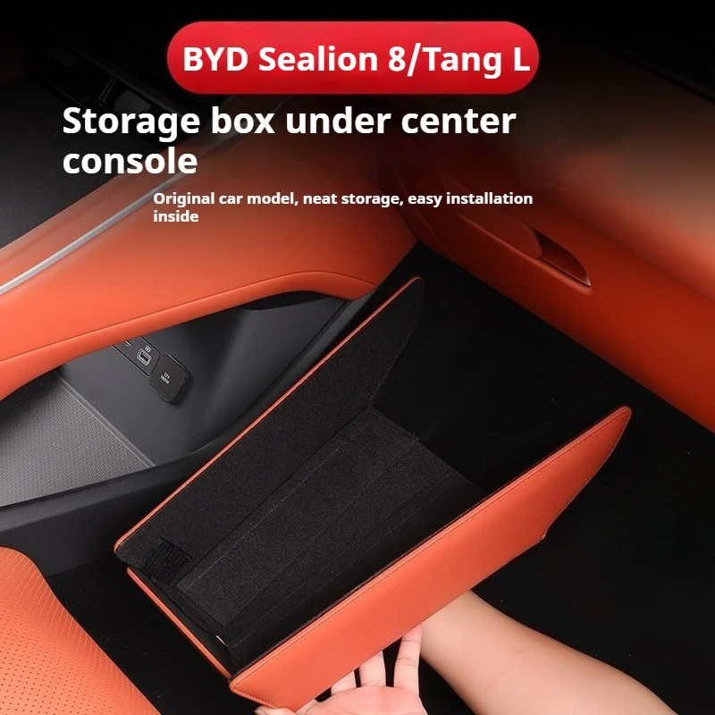 

Fit For BYD Sealion 8 Tang L Dmi/P EV Center Console Lower Storage Box Leather Storage Car Interior Storage EV Interior