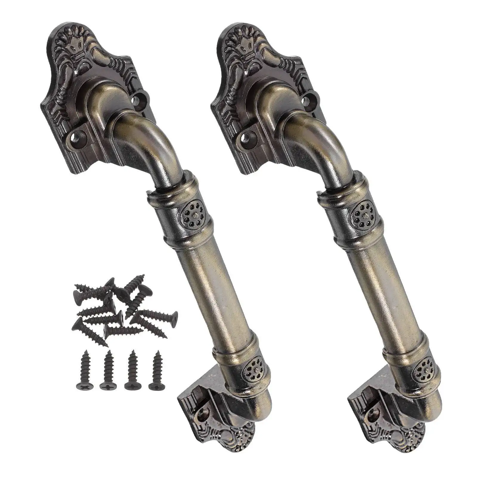 

2Pcs Barn Door Handles Vintage Sliding Heavy Duty Metal Alloy Pulls Rustic Front Entry Gate Closet Cabinet Hardware