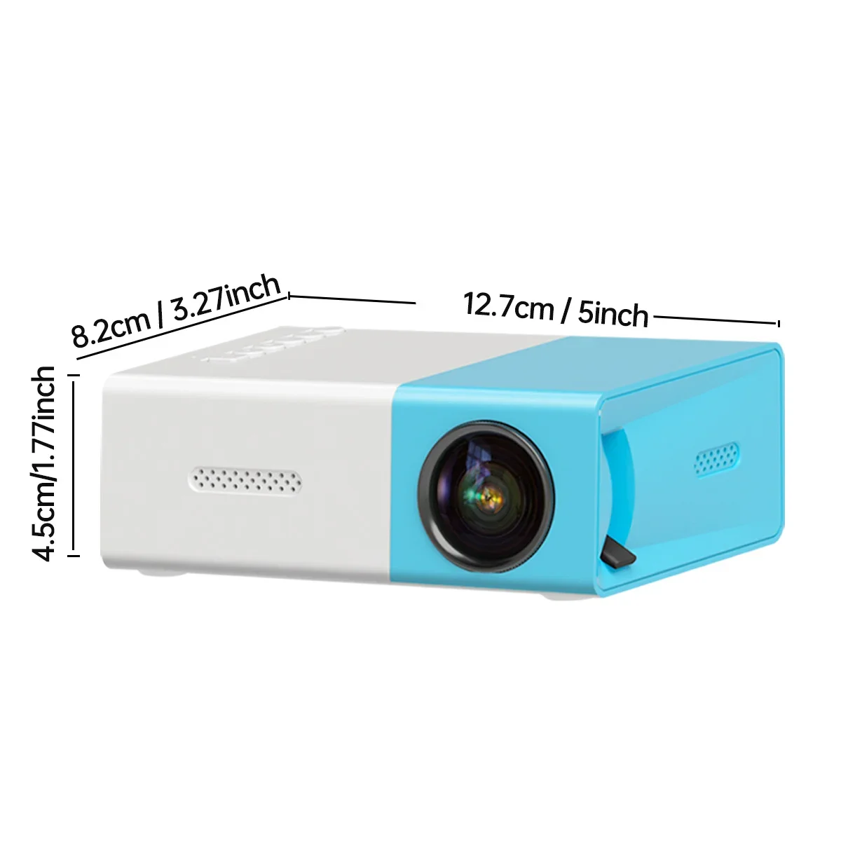 Mini portable LED projector compact home theater projector compatible with smartphones, tablets laptops, ipads USB AV interfaces