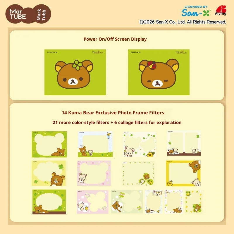 Martube New Rilakkuma Ccd Digital Camera Cute Portable Bear 6800w Pixel Multiple Photo Filters For Qixi Birthday Gifts view 2