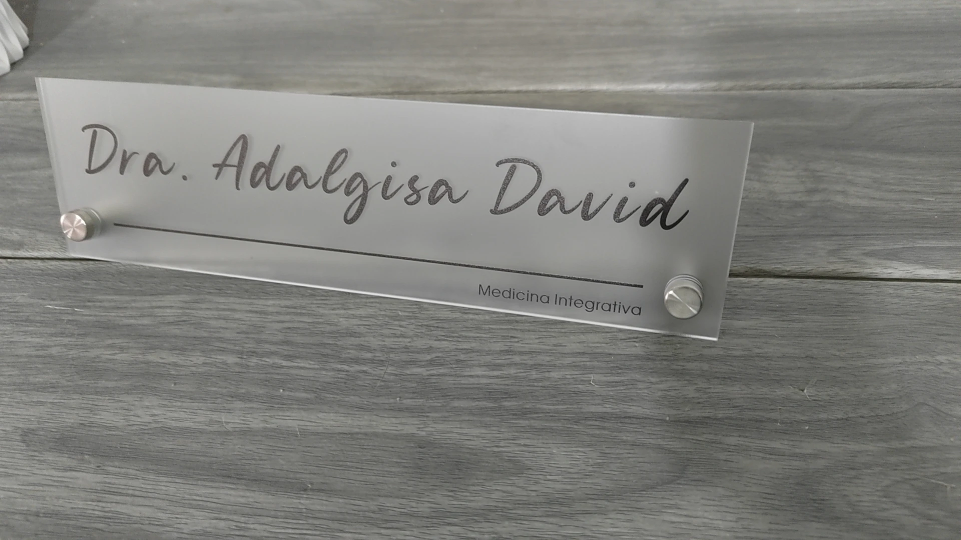 Clear Script Executive Desk CEO Sign Standing Acrylic Name Plate Graduation Promotion Gift 10x2.75\'\' Job Office Business Decor