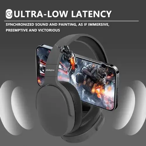 Imagen 2 del producto Lenovo-auriculares inalámbricos con Bluetooth para videojuegos, cascos deportivos ligeros y plegables, estéreo HiFi, adecuados para Samsung y iPhone