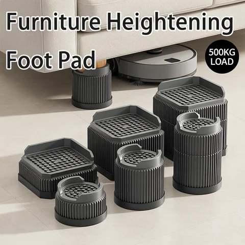 Adjustable Height Furniture Risers - High Load - Bearing, Triple Anti - Slip for Sofa, Bed & Desk