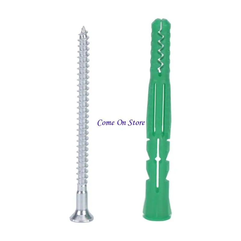 M6CF 50Pcs Nylon Anchors Bolts Expansion Screws 8Mm For Various Use In Exhibition And Temporary Structures Home Wall Mounting