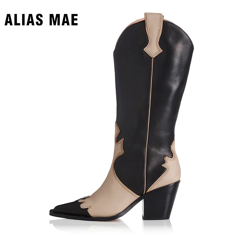 ALIAS MAE MARGOT Classic Elegant Pointed Knee High Boots Versatile Women's Fashion Leather 2023 Luxury Casual