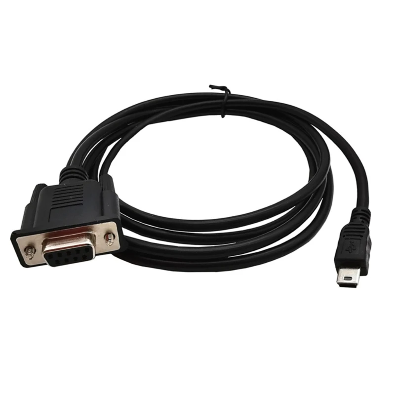 

1,8 м Mini USB2.0 штекер к RS232 DB9 9-контактный Женский адаптер удлинительные выводы кабельный разъем DB9 9-контактный на Mini USB 5-контактный