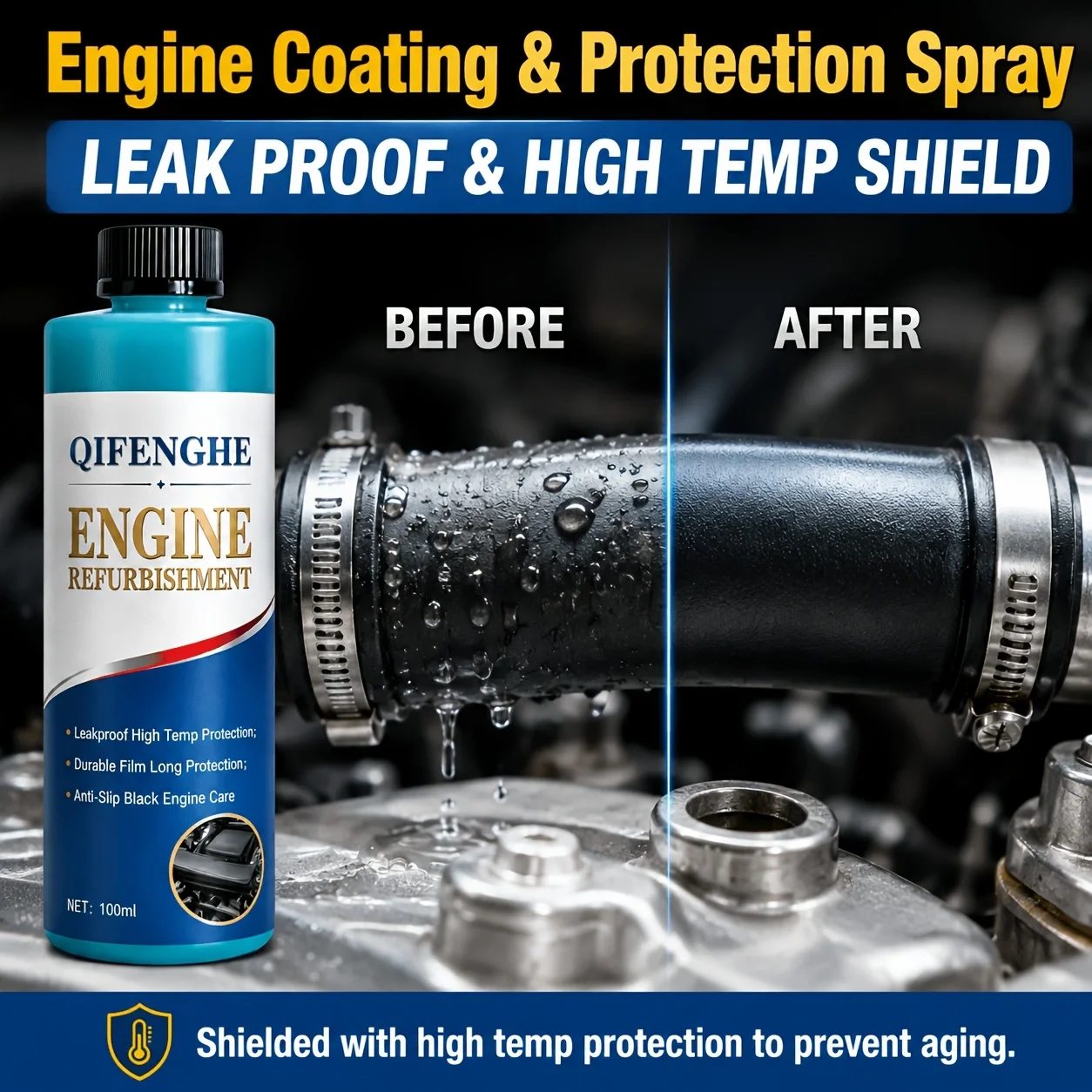 Heat Protectant Spray - Auto Engine Refurbishment Spray High Heat