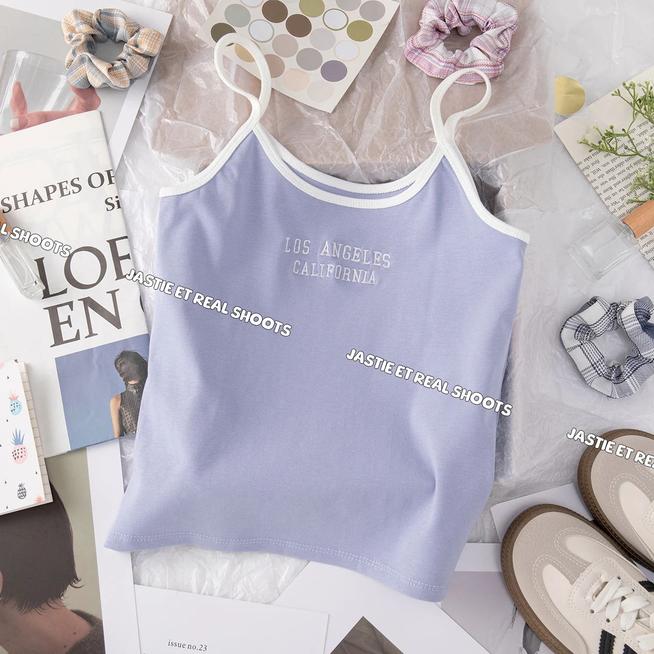 女性のヴィンテージレタリング刺繍スリムクロップトップ、ノースリーブ、ソフトコットン、パッチワーク、セクシー、シック、サマー、ソフト、y2kトップス、2024