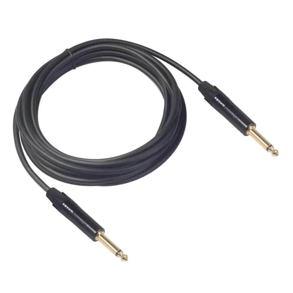 6.35mm (1/4) TRS to 6.35mm (1/4) TRS Stereo Audio Cable 1.8M Male to Male for Electric Guitar Bass Guitar