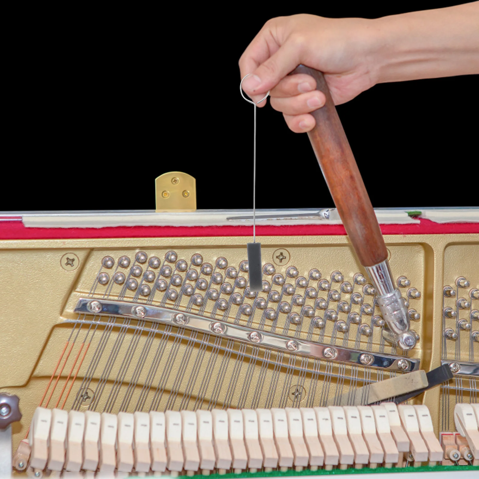 

Piano Tuning Tool Metal Durable Rubber Wedge Mute Clamp Piano Repair Parts Accessories Noise Isolator Extras Extras