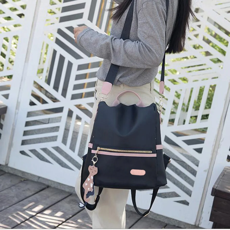 Backpack women's backpack travel anti-theft oxford cloth light and fashionable and versatile image 2