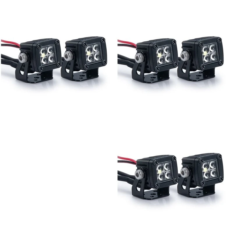 6X LED Lights Bright Headlights Spotlight For 1/10 TRX4 Axial SCX10 90046 Wraith RR10 VS4-10 Redcat Gen8,D