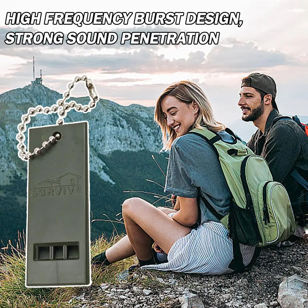 High Decibel Survival Whistle Key Ring High-Frequency Portable Loud Sound for Outdoor Hiking Camping Rescue Tool