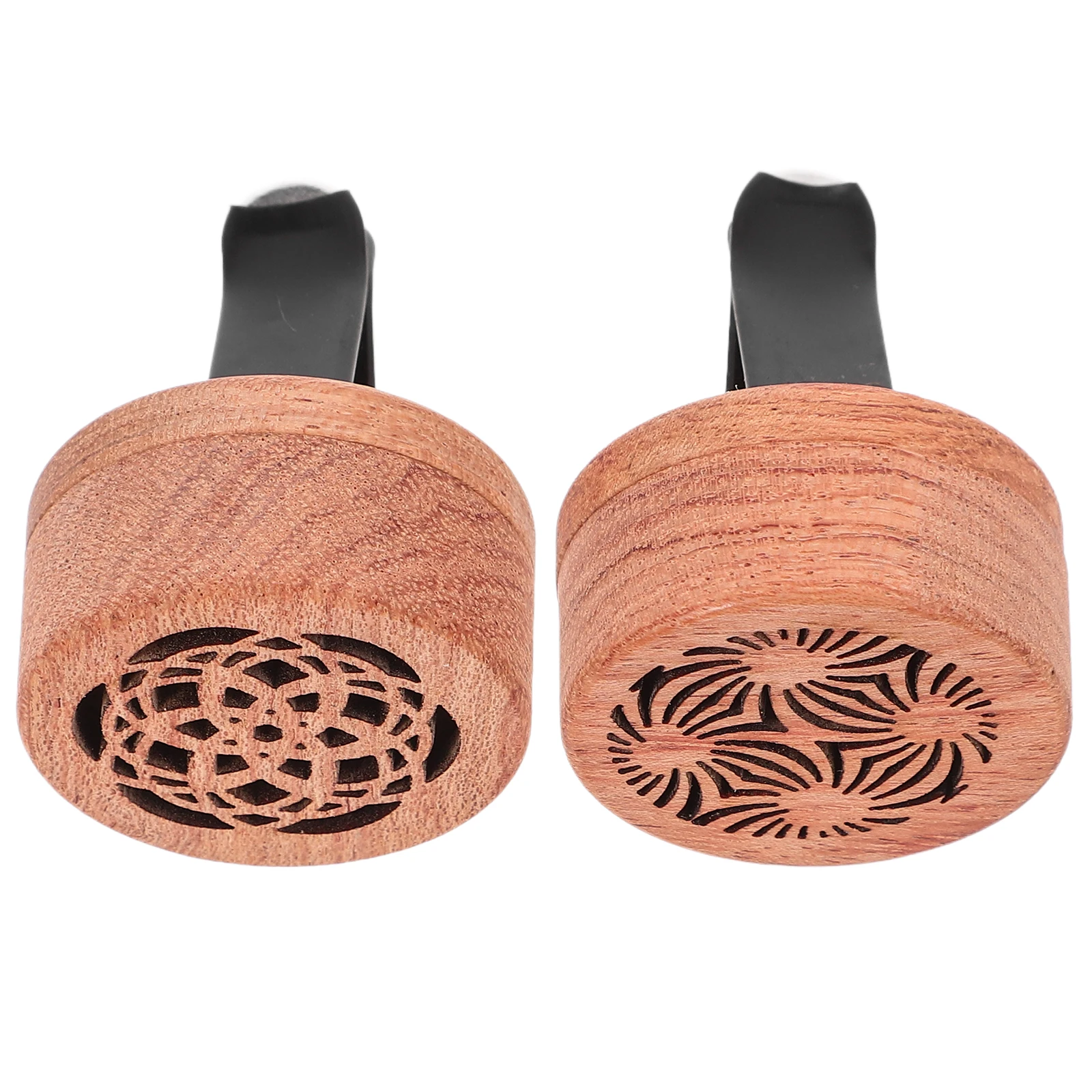 

2pcs Wood Aroma Vent Clips Essential Oil Diffuser Car Air Freshener Accessories Women Decorative Interior Auto