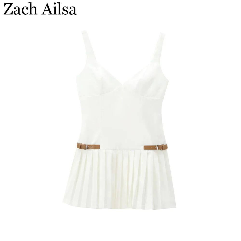 الخريف الملابس النسائية الجديدة فتاة حار الرياح كرية حزام الديكور فستان واسع مطوي #1