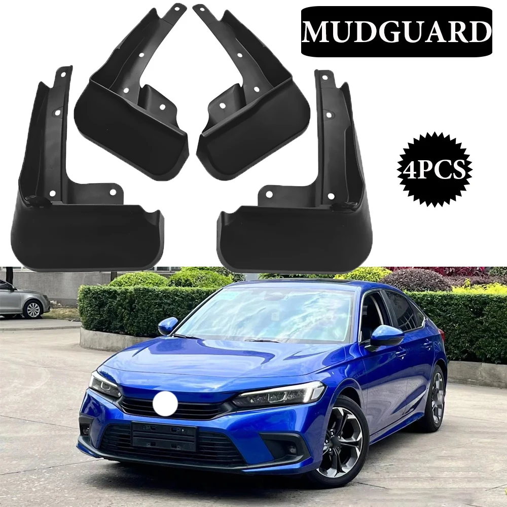 

4X MudFlaps For Honda Civic 2021-2022 Mud Flap Splash Guard Mudguards Front Rear Fender Auto Styline Car Accessories