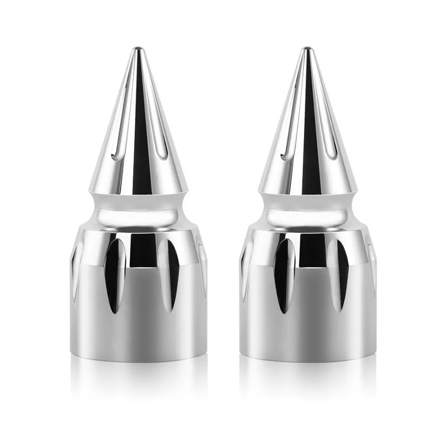 

Motorcycle Spike Caps Protect 3.6" Front Axle Nut Cover Front Axle Nut Covers Caps Black Fit for Harley 2008-2023