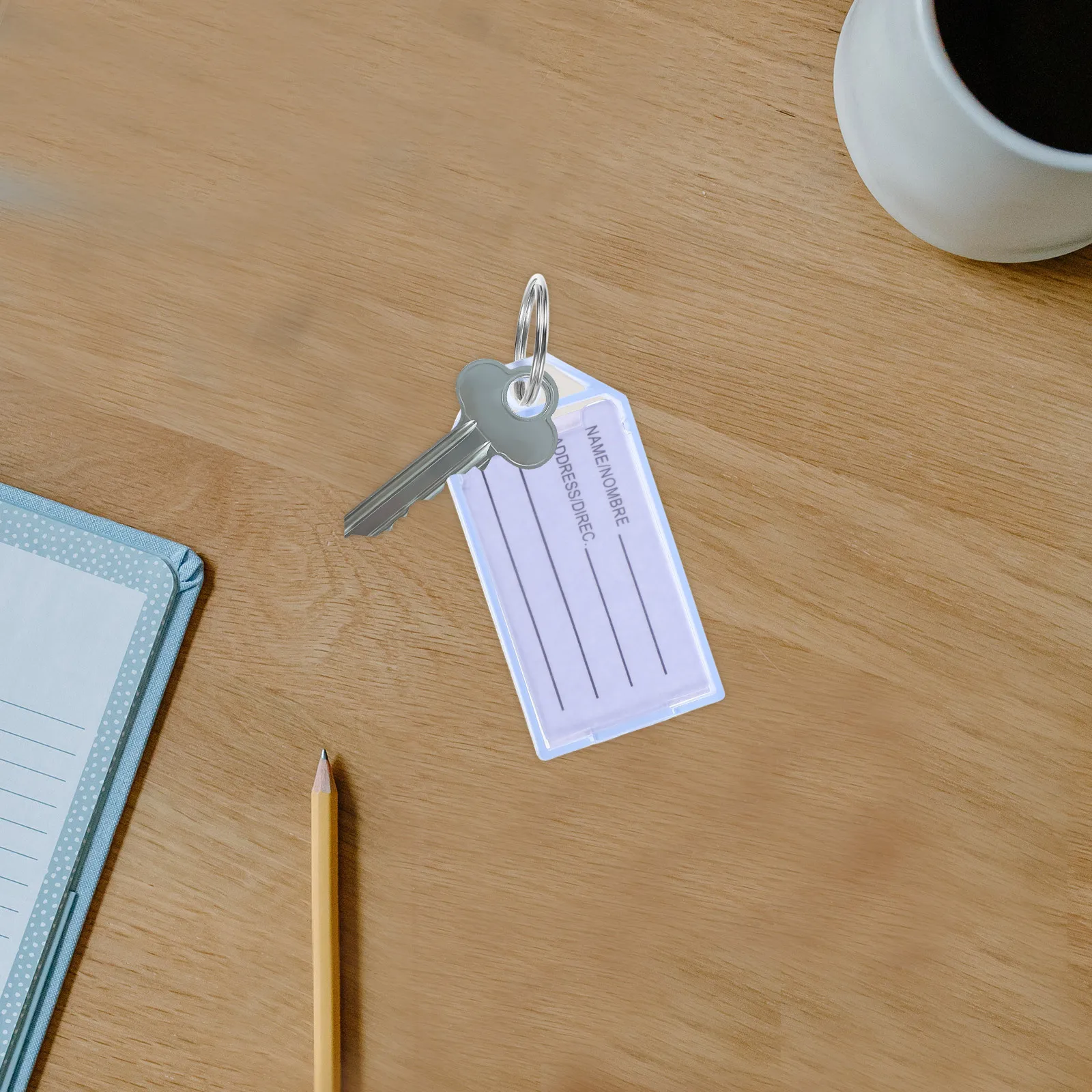 

TENDYCOCO 30pcs Plastic Key Tags with Label Window Split Luggage Bag Suitcase Backpack Identifier Markers