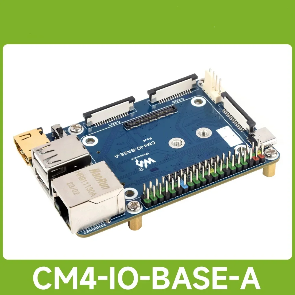 Waveshare Mini Base Board(A)for Raspberry Pi Compute Module 4, Carrier Board for Raspberry Pi official IO board