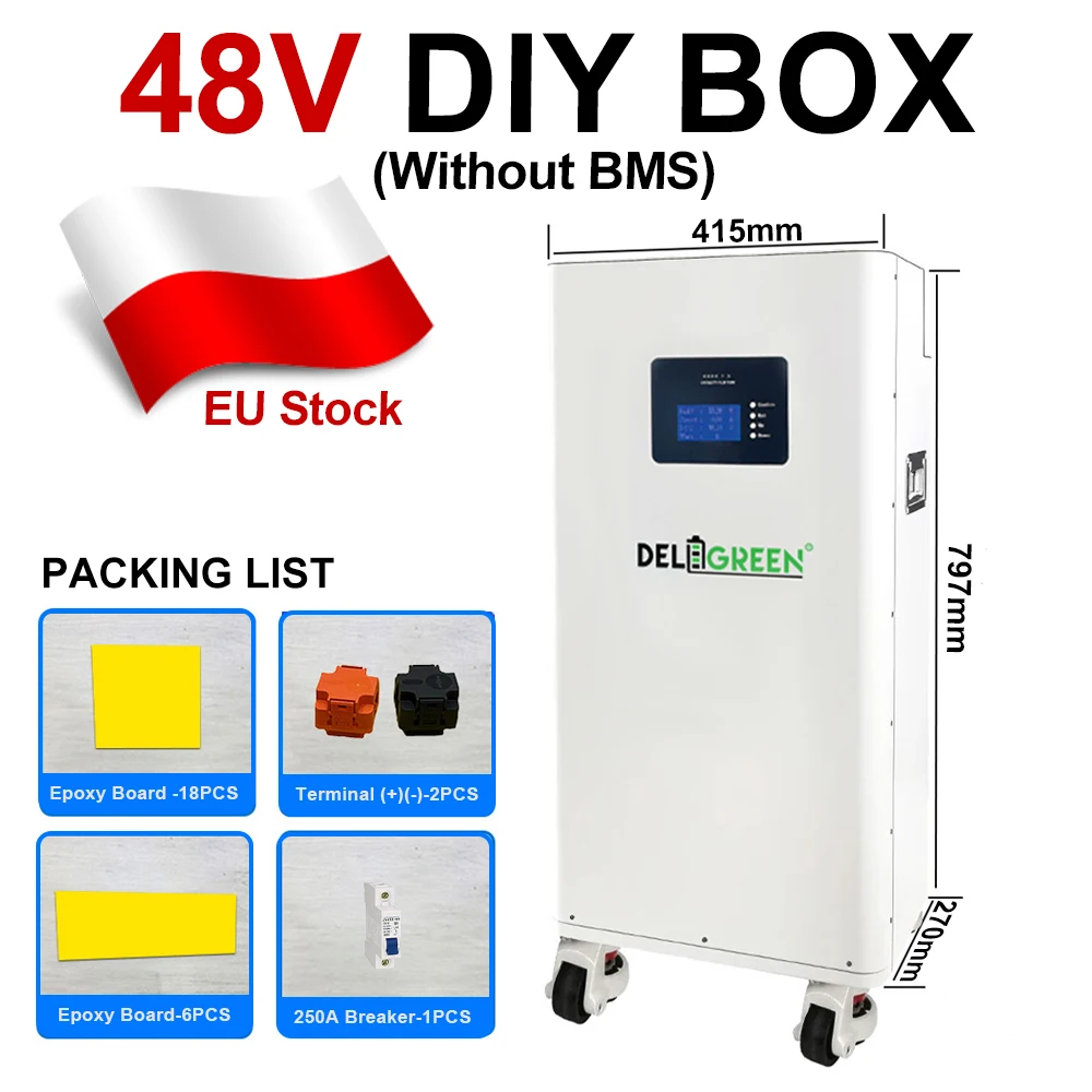 JK BMS V19 DIY Verticale Doos 48V LiFePO4 Batterij Case met 16S 200A 51.2V DIY Kits 280ah 320AH 340AH BT 2A Balancer Nieuwe