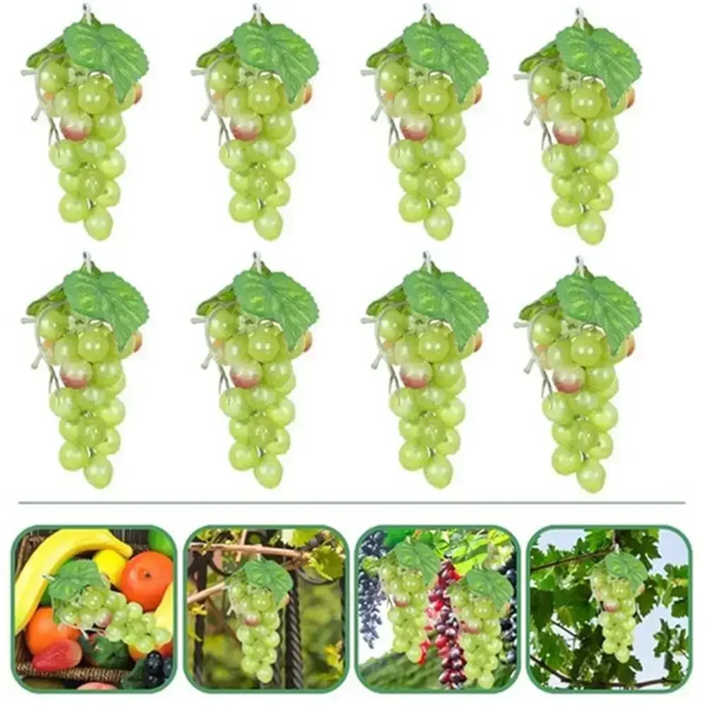 Artificial Simulation Fruit Grapes Plastic Fake Leaves Christmas Home Garden Wedding Party Decoration Food Photography Props