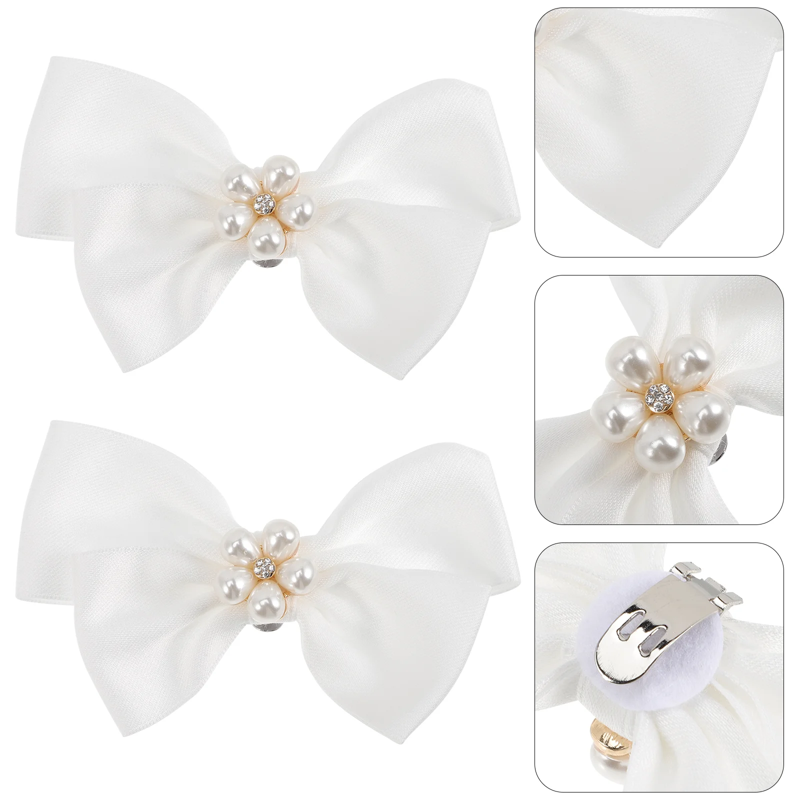 Remove The Bow Shoe Clip Bridal Clips Wedding Bowknot Jewelry Universal Pearls Cloth