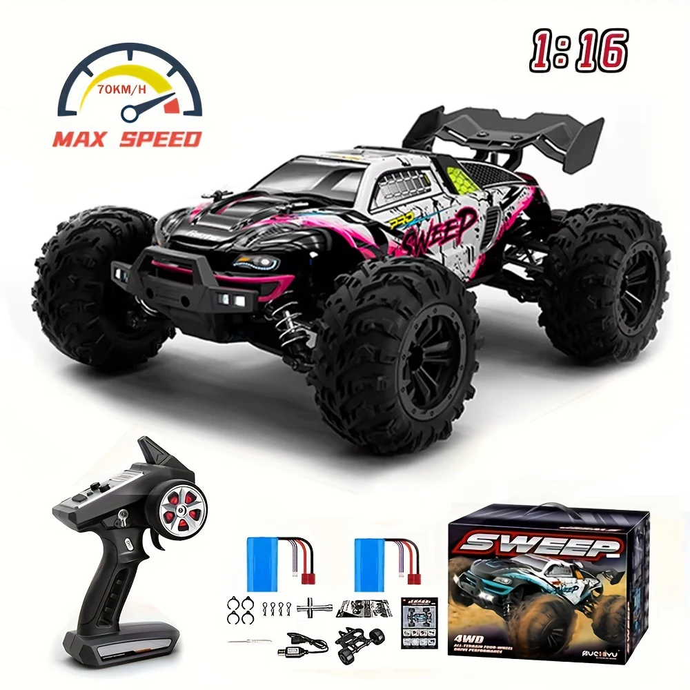 1/16 RC Auto 4x4 Afstandsbediening Winkelwagen 16101PRO/16102PRO Borstelloos 70 KM/H 2.4G Elektrische Hoge Snelheid Off-Road Drift Speelgoed voor Kinderen
