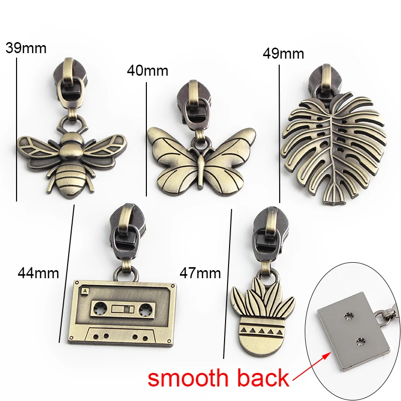 5# Zipper Slider Heads For Nylon Zipper Tape Bag Decor Zipper Sliders Jacket Pocket Zip Puller Repair Kit DIY Sewing Accessories