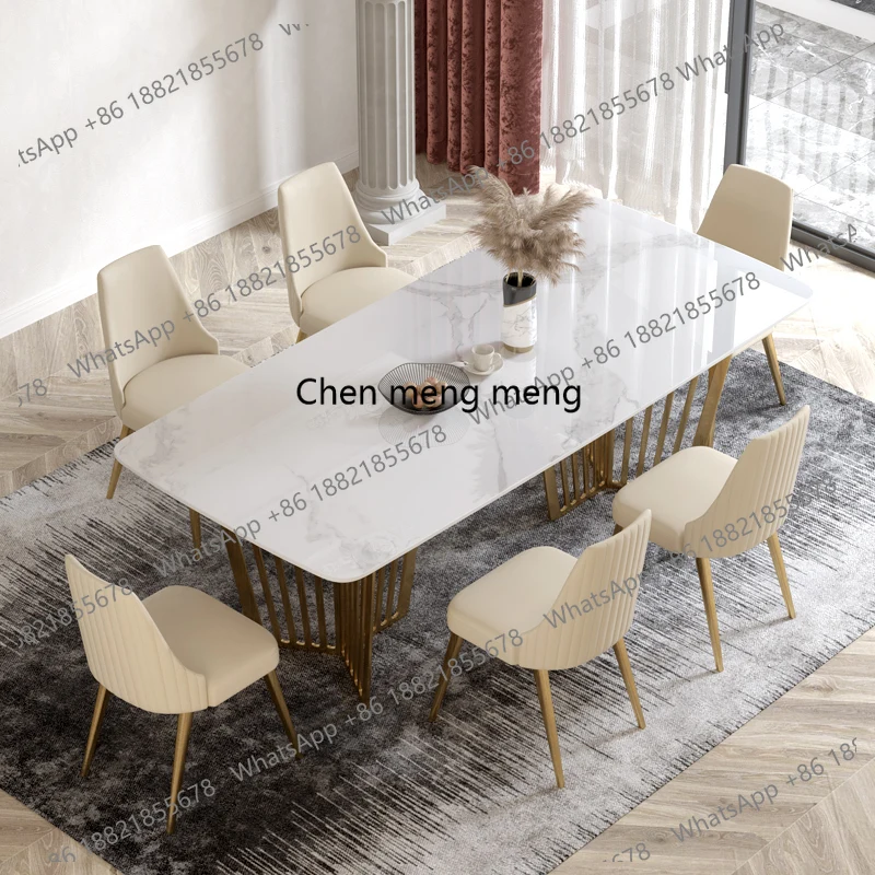 

Salon Living Room Dining Table Luxury Modern Nordic Balcony Dining Table Designer Office Reception Muebles Garden Furniture