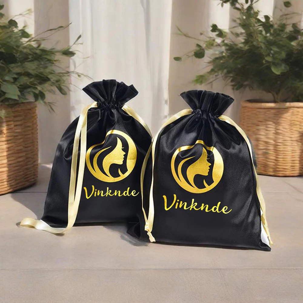 

100Pcs 9x12cm Silk Satin bag Jewelry Packing Drawstring Gift Pouches Customized Logo Bracelet Necklace Earrings Ring Storage Bag