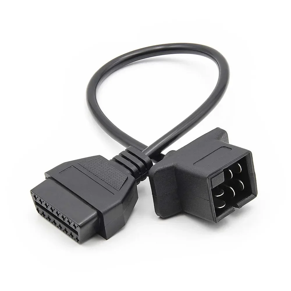 Latest for Chrysler Jeep Dodge 6 Pin OBD Connector 6pin OBD2 16Pin Cable Car Code Reader Diagnostic Tool Adapter Connector Wire