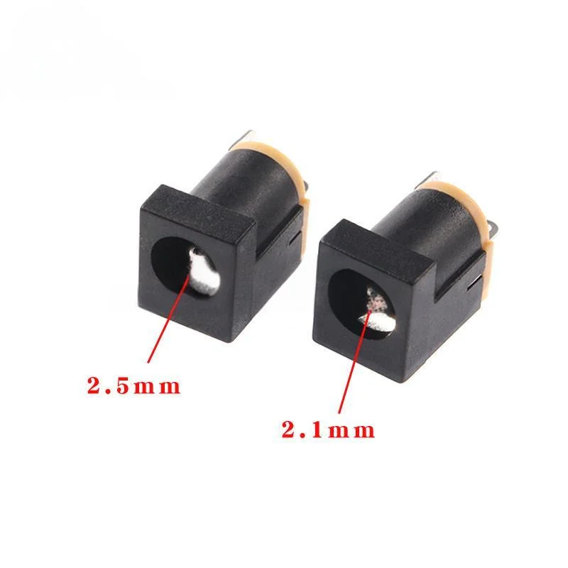 50PCS DC‑012 Vertical DC Power Jack DC Jack 5.5×2.1mm, 5.5×2.5mm 180° Female Receptacle DC012