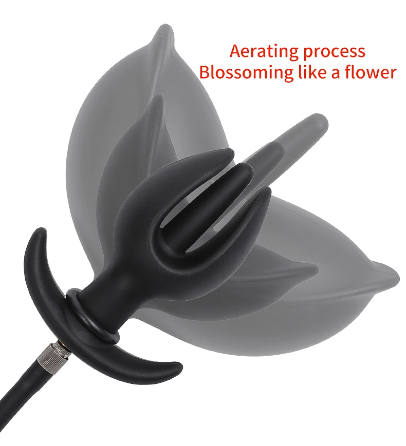 Flower Bud Inflatable Anal Plug Separate Dildo Pump Go Out Wear Expandable Big Butt Plug Bdsm G-spot Massage Ass Dilator Sex Toy