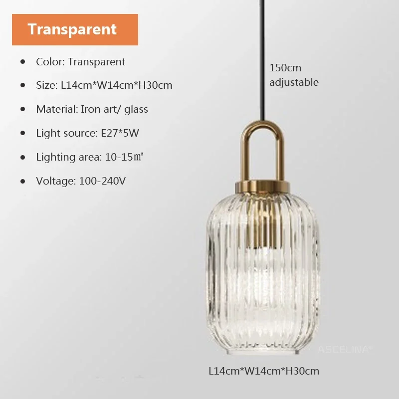 Nordic LED glazen hanglamp minimalistische lampenkap voor slaapkamer woonkamer koffieshop home decor verlichtingsarmaturen glans