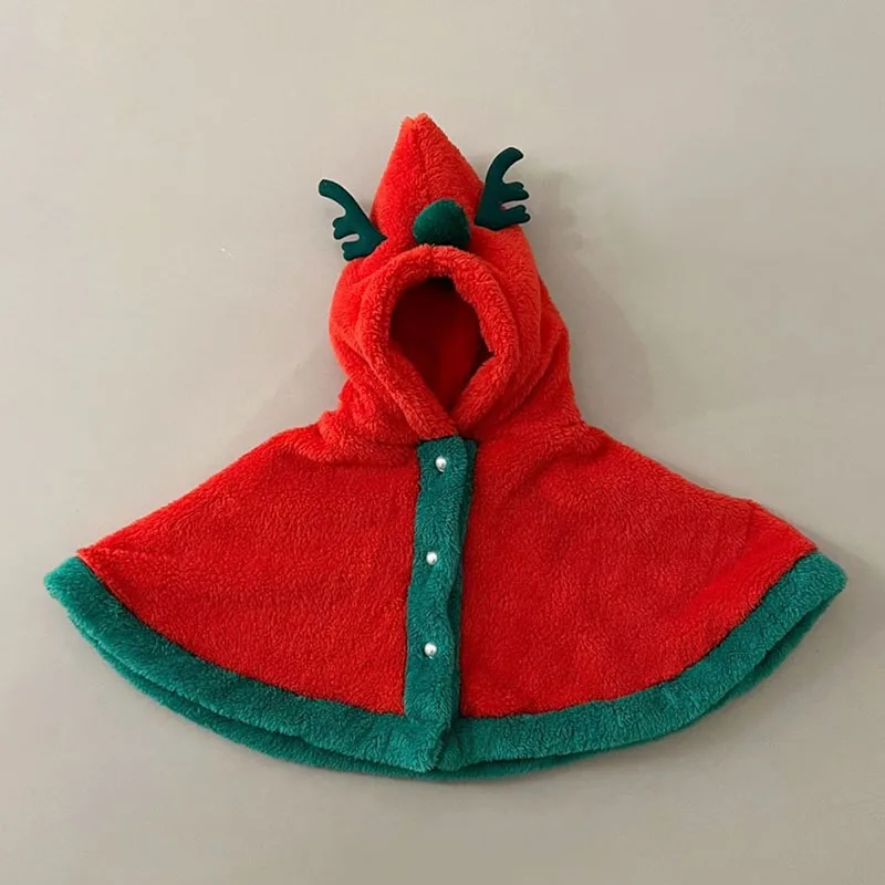 MILANCEL Baby Christmas Clothes Deer Cloak Fur Lining Outfit