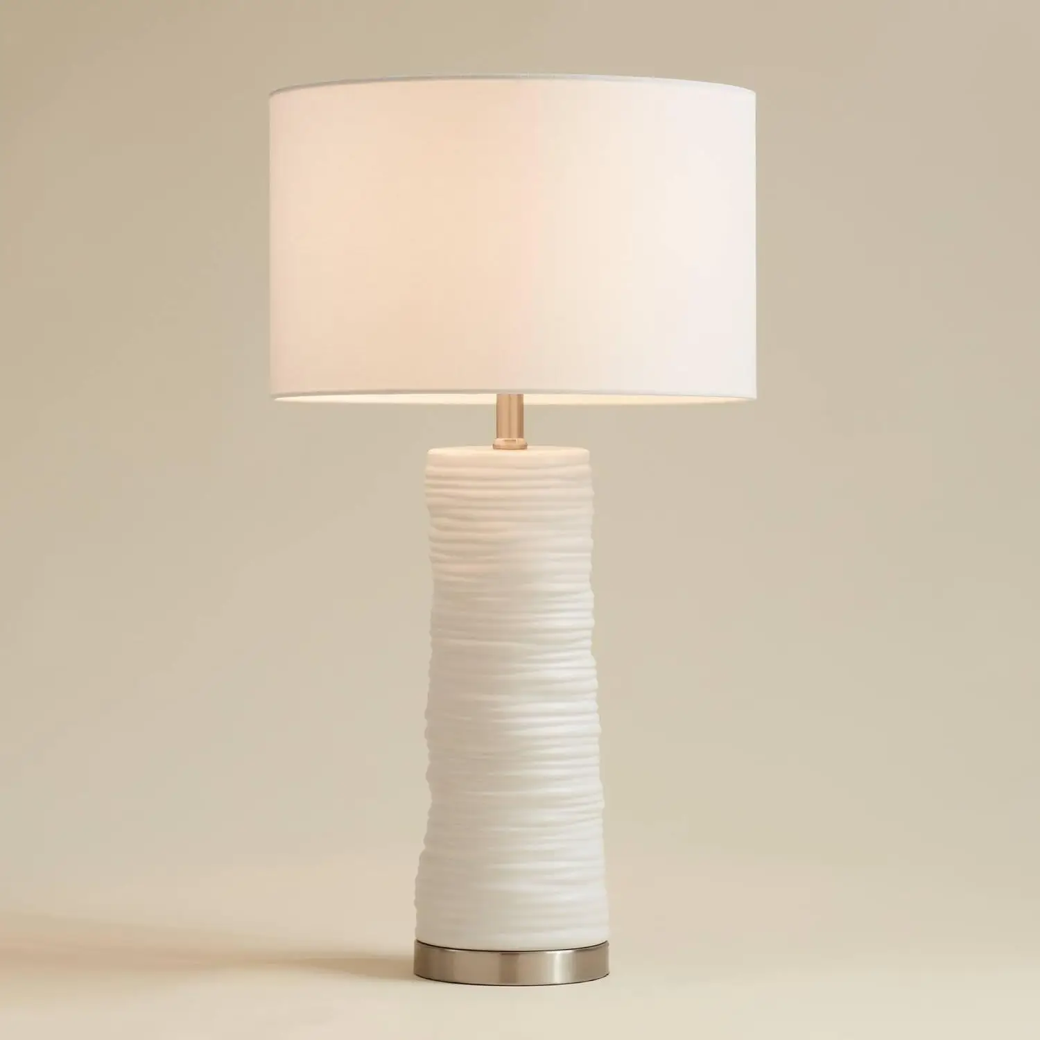 Modern Ceramic Dimmer Table Lamp White 27 Inch