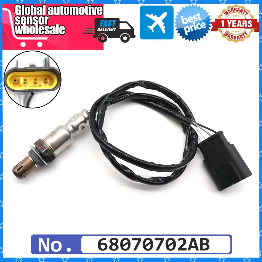 NEW Downstream Air Fuel Ratio Lambda O2 Oxygen Sensor 68070702AB For Alfa Romeo Giulia Stelvio Fiat 500 L4 2.0L 1.4L 234-4483