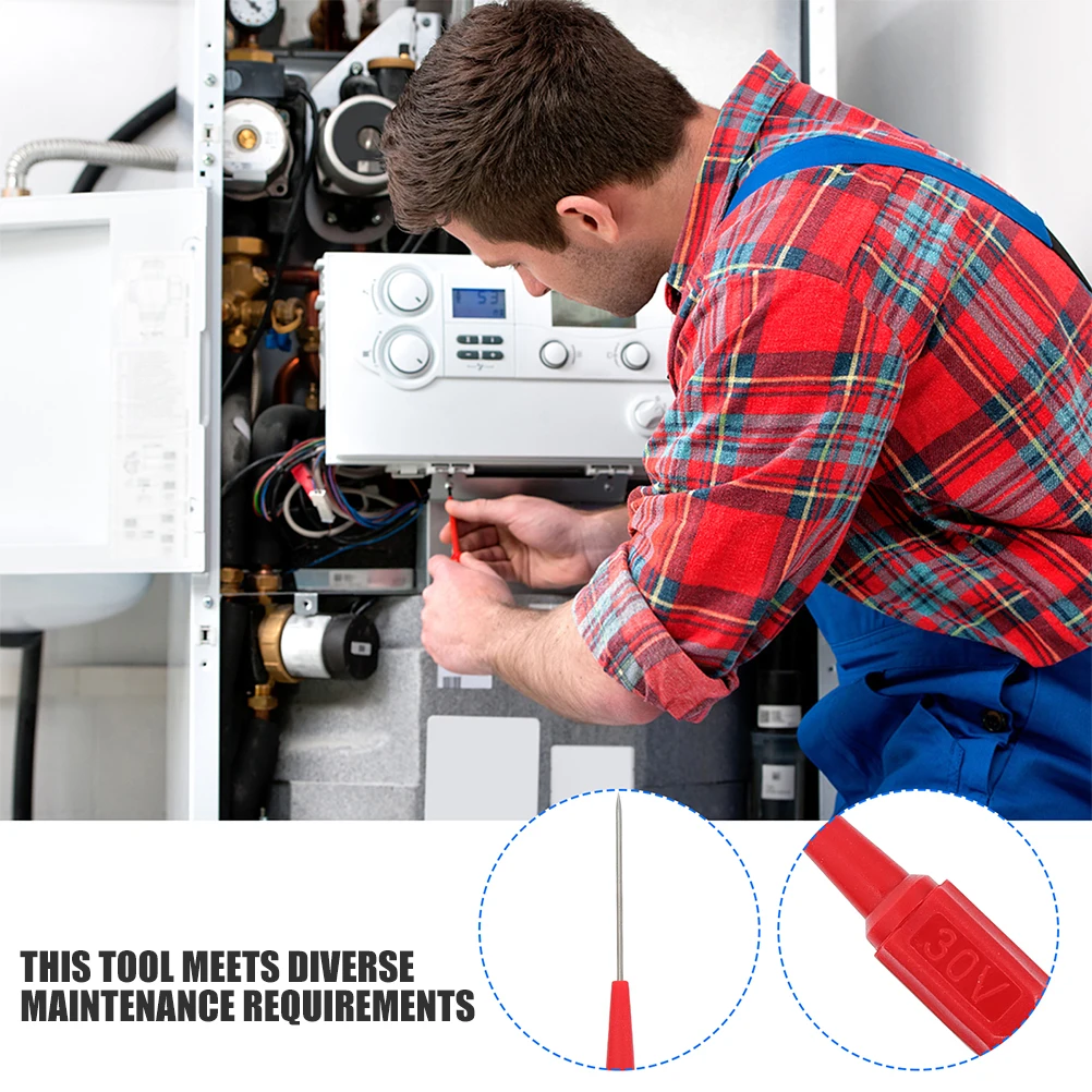 Sondas de perfuração de fio de isolamento, 2 peças, pino de sonda traseira dobrável, ferramenta de reparo de teste automotivo para multímetro de teste de circuito de carro